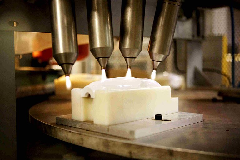 Pretreatment of blenders before printing